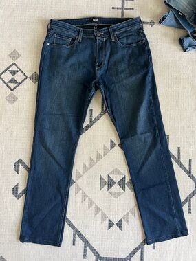 PAIGE Men's Dark Indigo Straight Jeans